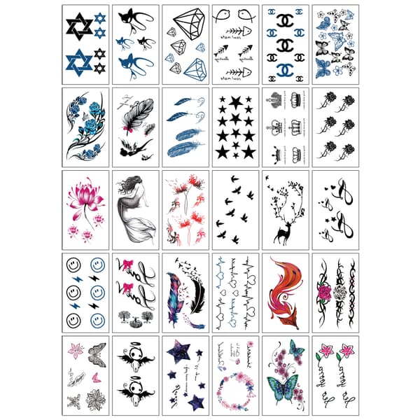 Chica midlertidige tatoveringer - 30 unike design