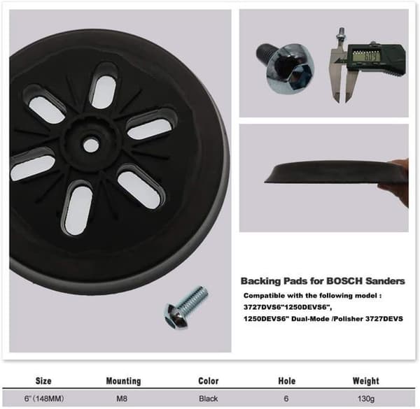 150 mm slipplatta - För Bosch GEX 150 AC, PEX 15 AE och GEX 150 Turbo excenterslipar