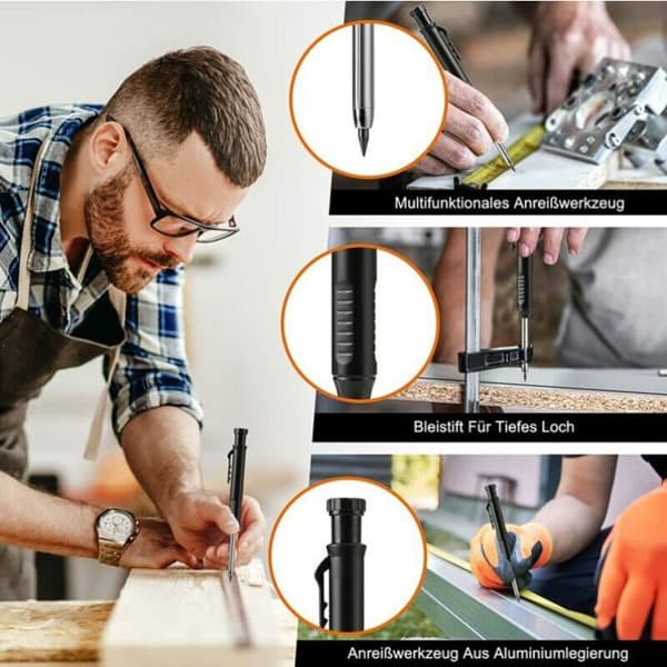 Multifunktionellt ritverktyg DIY-ritverktyg med pennhål badrumsblandare