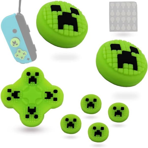 Set med klistermärken för knappar och joysticks, kompatibel med Switch och OLED – kontrollskydd