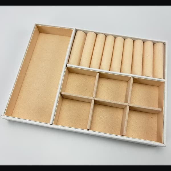 New Double Layer Jewelry Box with Ample Storage White Black