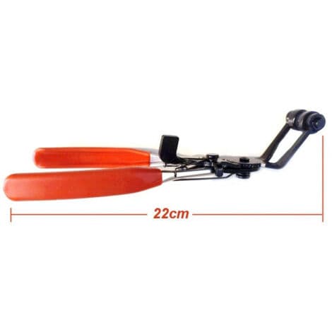 Klämmor, rörklämmor, klickband, platt bil 45° 210mm