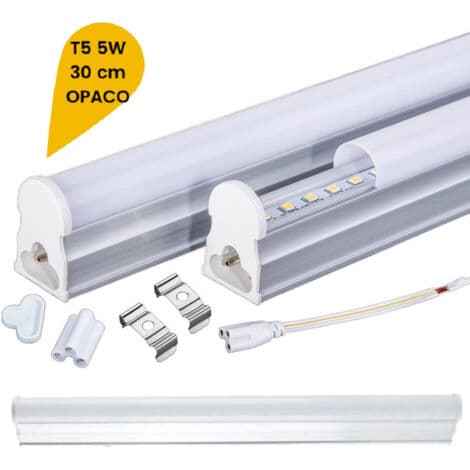 Led Neon T5 Underskab Loftlampe Mat Glasrør 5 Watt 30cm T5-30