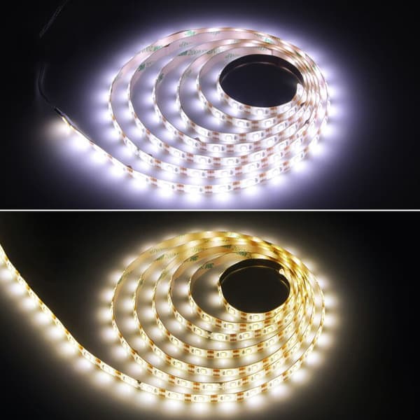 Hvid LED Strip, Opgraderet Version 5m Dæmpbar LED Strip, 6500K