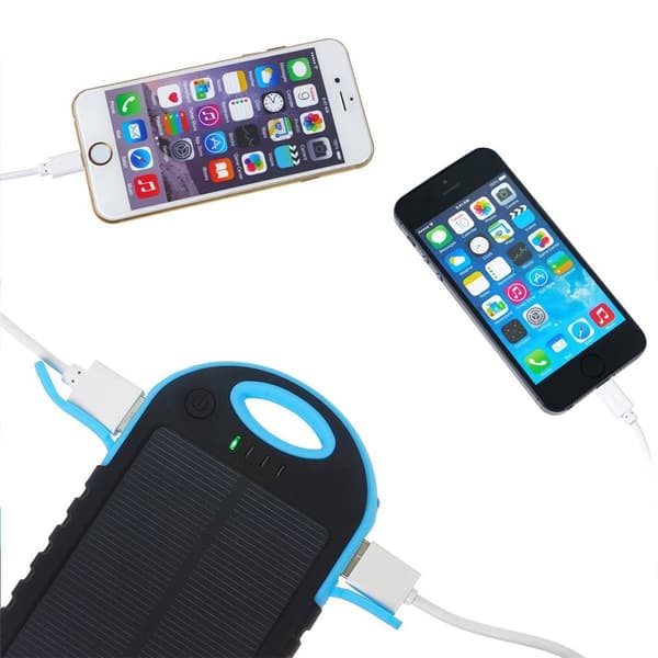 Powerbank 5000 mAh - vanntett - blå