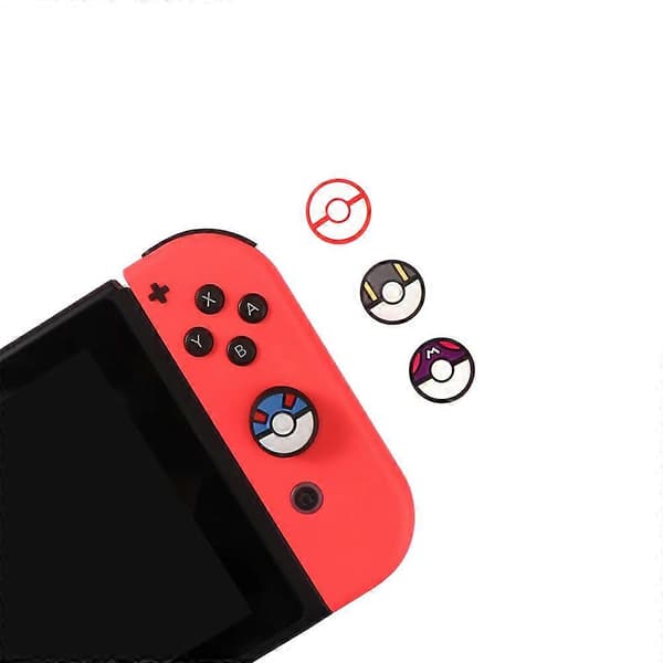 4 st Silikon Analoga Tumgrepp Kompatibla med Nintendo Switch OLED/Switch Lite/Switch Joystick Skyddskåpa