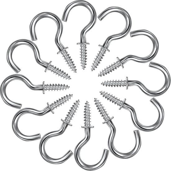 Metalliset ruuvikoukut - 120 kappaletta - Helppo asennus - Rustiikkinen tyyli