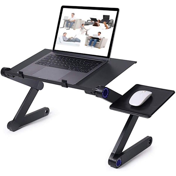 Smart justerbart laptopbord 17 tommer Sort