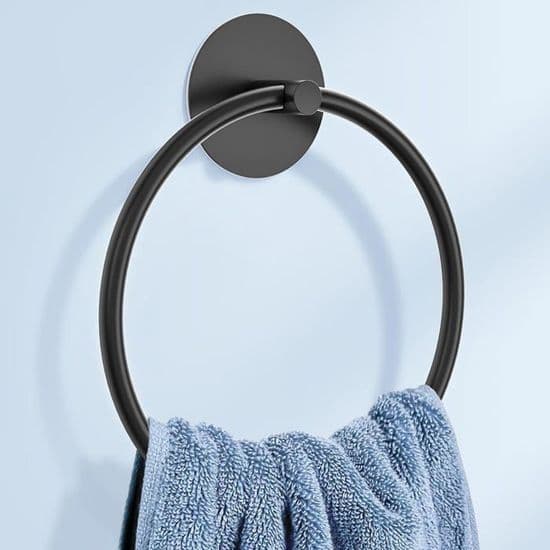 Matt svart badehåndkleholder - Håndklestativ i rustfritt stål til bad