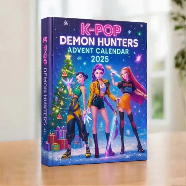 24 dagar av jul Demon Hunter Blind Box Kalender - 2D platta hängen, koreansk våg samlarobjekt julkalender