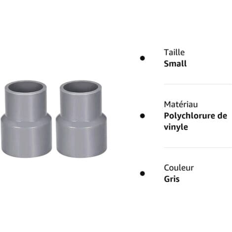 0mm x 32mm PVC rørkobling navreduksjon DWV grå 2 stk