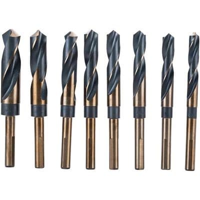 HSS borrset med reducerat skaft, 8 delar, 14-25 mm snabbstålsborrar, 1/2\" skaft