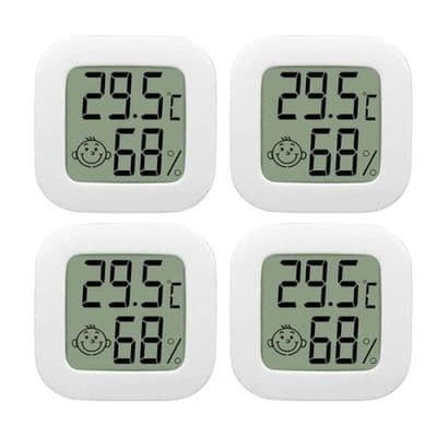 Inomhustermometer - Mini LCD - Hög precision - Fuktighetsmätare - Temperatur och luftfuktighet