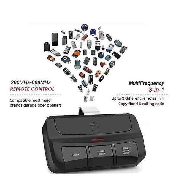 280MHz-868MHz Fjernkontroll Garasjeportåpner Multi Frekvens Kode Duplikator