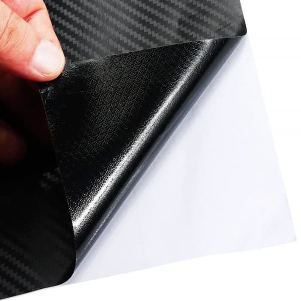 Anpro 2 STK 3D Kulfiber Vinyl Klæbefolie, Hver Rulle 1,52m x 0,3m, til Bil, Bærbar Computer