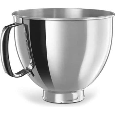 Røreskål i rustfrit stål til KitchenAid Classic & Artisan Series 4,5-5 QT vippehovedblender, røreskål i rustfrit stål