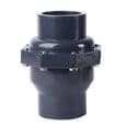 Svingtilbageløbsventil, opløsningsmiddelsvejset dobbeltforskruning PVC-rørfittings (DN40 Φ50 mm)