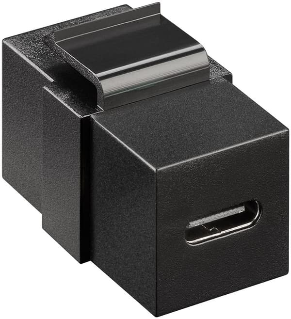 Keystone-moduuli USB-C™-liitin, USB 3.2 Gen 2 (10 Gbit/s), musta