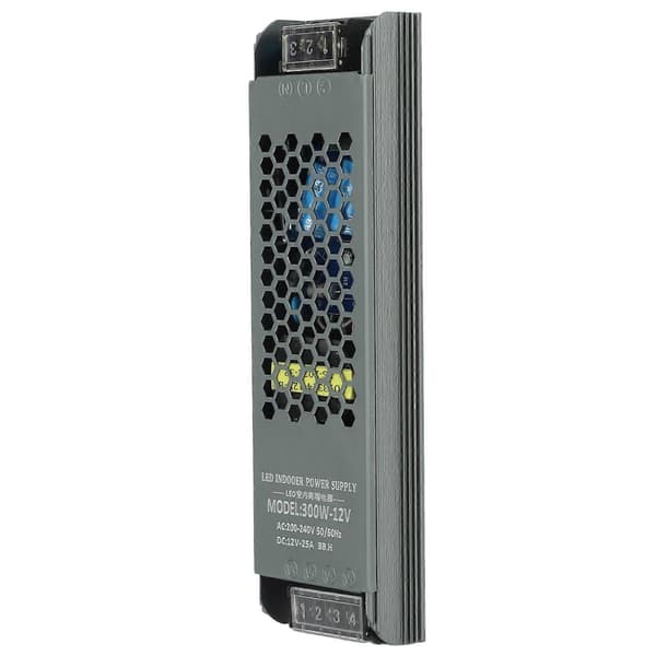 LED Strømforsyning AC200?240V DC12V 300W Lavspændingstransformatoradapter til Indendørs Udendørs LED-lys