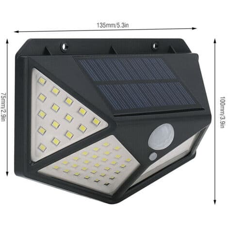 100 LED Solar Utomhusspotlight med Rörelsesensor