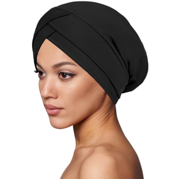 Blød Turban til Kvinder - Justerbar Pasform Sort