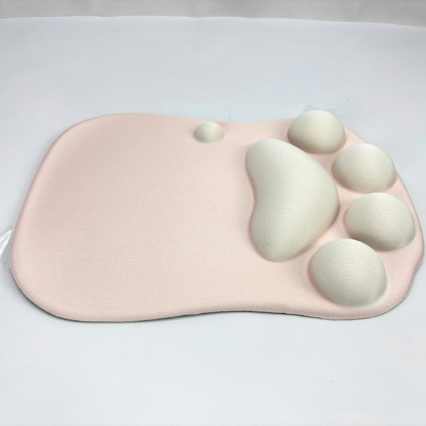 Cat Claw Mouse Pad for Comfortable Gaming and Work Pink Grey