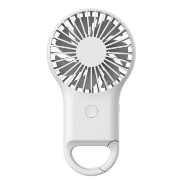 Mini bærbar ventilator - 800mAh - 3 hastigheder - Farverigt LED-lys - Genopladelig
