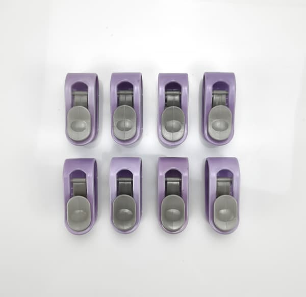 Peiton kiinnikkeet (8 kpl) violetti Pink