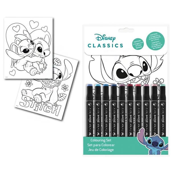 Disney Lilo & Stitch Malesæt til Børn – 10 penne