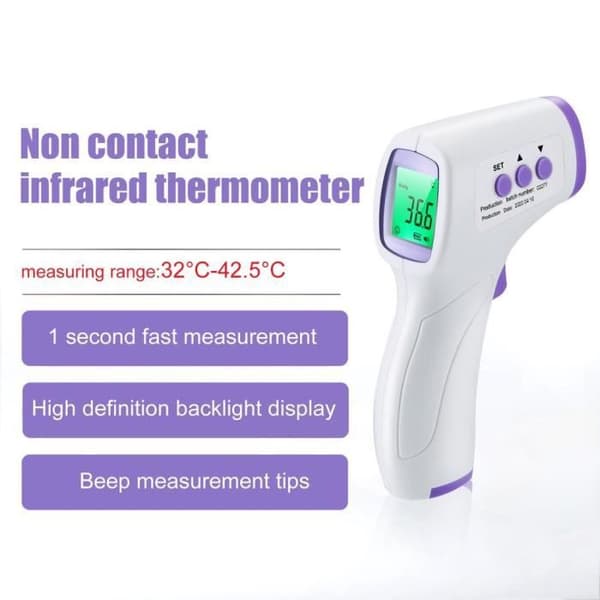 Medicinsk panntermometer för febermätning, direkt och noggrann digital panntermometer med LCD-skärm