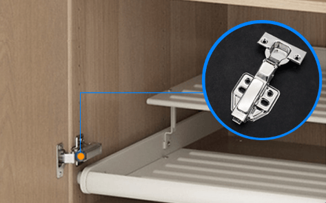 Soft-closing hinge Inset hinges 2-pack Silver 208