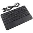 Lille Bluetooth-tastatur, ultratyndt mini trådløst tastatur med touchpad til Android tablet-pc under Windows, opbevaring og