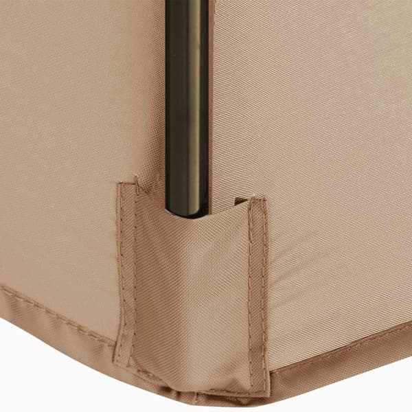 Offset parasoldug med 8 ribber, 3x3m erstatningsdug til ottekantet parasol, UV-beskyttelse (Khaki)