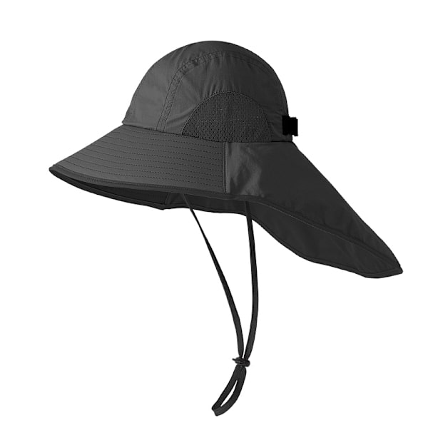 Justerbar Solhat med Nakkebeskyttelse - 54-58cm Model 2