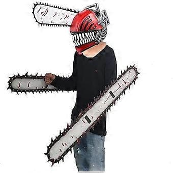 Anime Chainsaw Man -naamio käsisahalla