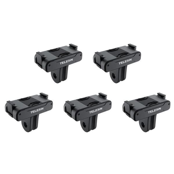 5X Actionkamera Tilbehør Dobbel Klo Magnetisk Adapter for Action 3 Adapter Svart