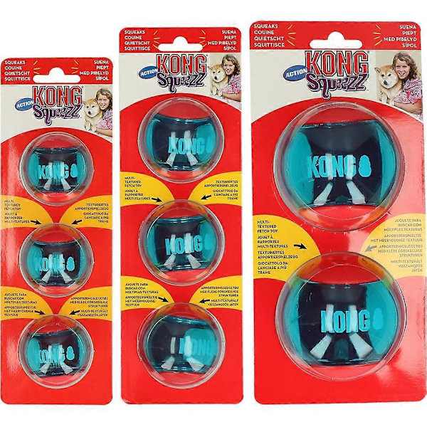 KONG Squeezz Action Rød Medium