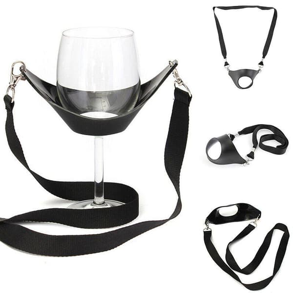 Smart Wine Glass Holder with Detachable Straps