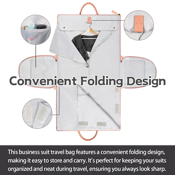 Foldable Suit Garment Bag Brown White