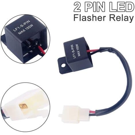 2-bens 12V LED-blinkrelæ til biler og motorcykler