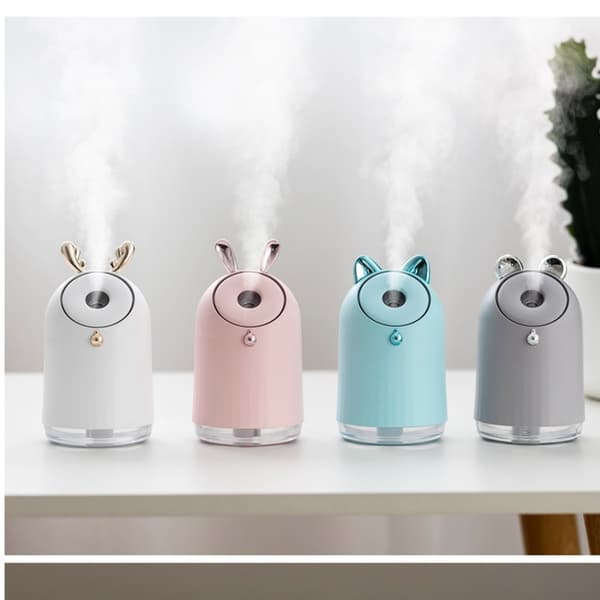 Battery-Powered Creative Humidifier: Portable Nano Mist Air Purifier with Night Light, Compatible with Various Brands Blue
