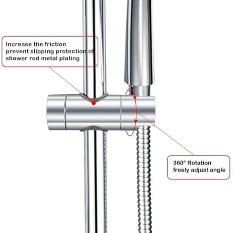 Udskiftelig håndbruserholder, forkromet ABS brusehovedholder, 18-25 mm justerbar diameter