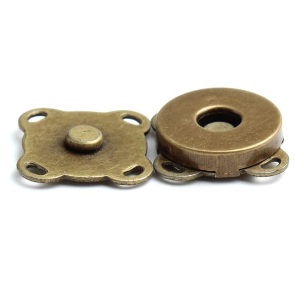 18 mm magnetiske fester for søm, 10-pakning bronse Gold