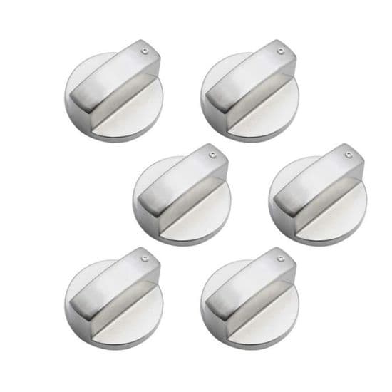 6 stk. universelle metalkontrolknapper til gaskomfur, 6 mm universelle kontrolknapper til komfur