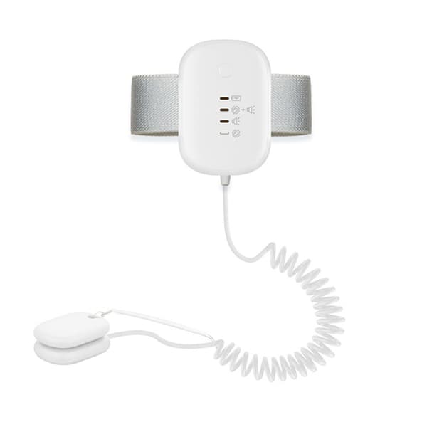 Wired Bedwetting Alarm with Magnetic Sensor - Effective Aid for Nocturnal Incontinence White Orange