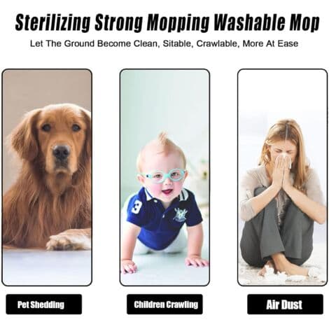 Moppeklude til T8/T8plus støvsuger, reservedele, vaskbare og genanvendelige moppepuder, 6 stk.