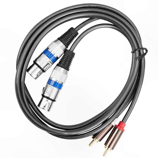 Professionelt o-kabel - 2 RCA han til XLR hun mixerforbindelse