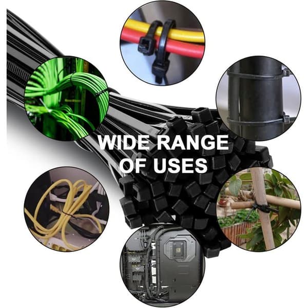 200 mm kabelbindere - Nylon - Pakke med 100 - 10 kg brudstyrke