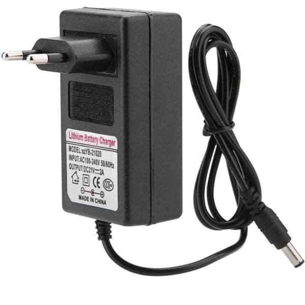 AC 100-240V til DC 21V 2A strømadapter for litiumionbatterilader