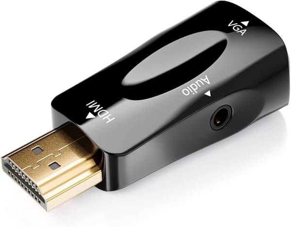 HDMI-VGA-sovitin 3,5 mm AUX-liitännällä